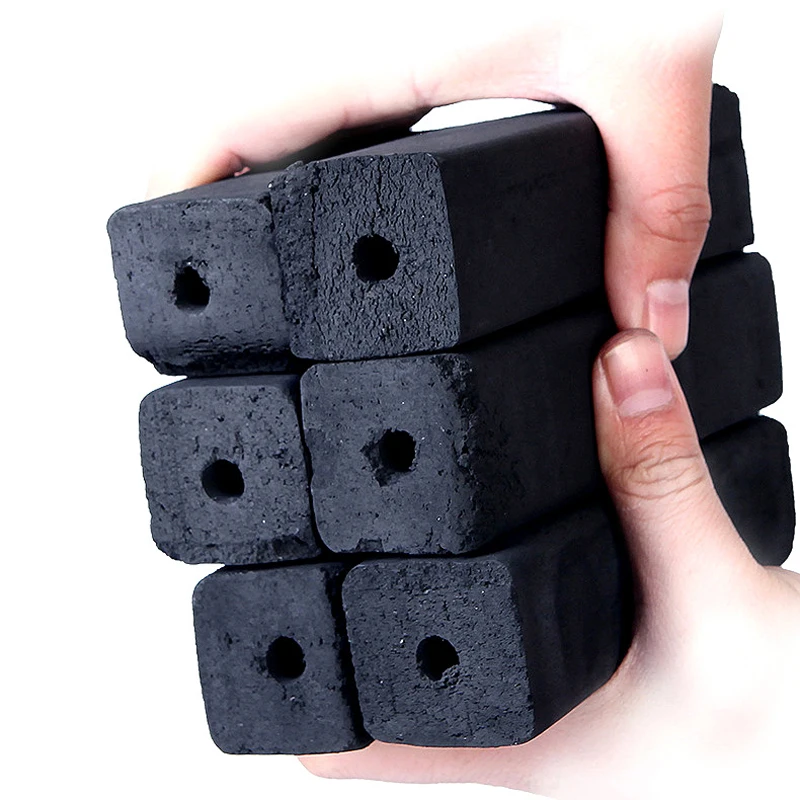 Long Burning Time Eco-friendly Natural Black Bamboo Fiber Charcoal for Bbq