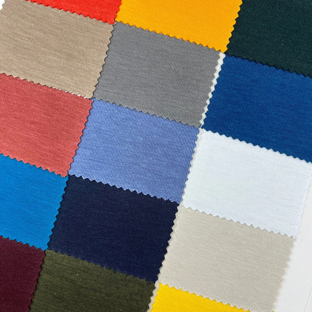 250GSM 14% nylon 80% cotton 6% spandex elastic health cloth fabric knitted tracksuit Sports wear casual pants fabric for men