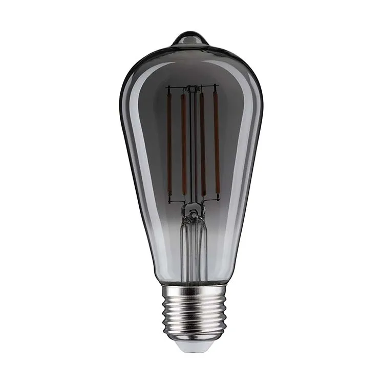 Украшение 230 В 220 В E26 E27 3000k 2700k 4w ретро Edison St64 спиральная Дымчатая Светодиодная лампа накаливания