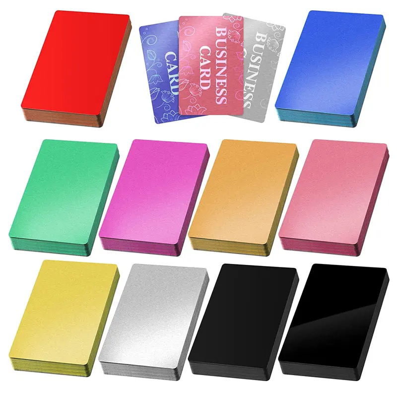 Custom Laser Engraved Metal Credit Cards Blank Standard Size 0.8Mm Personalized Visiting Bulk Stainless Steel Business Cards