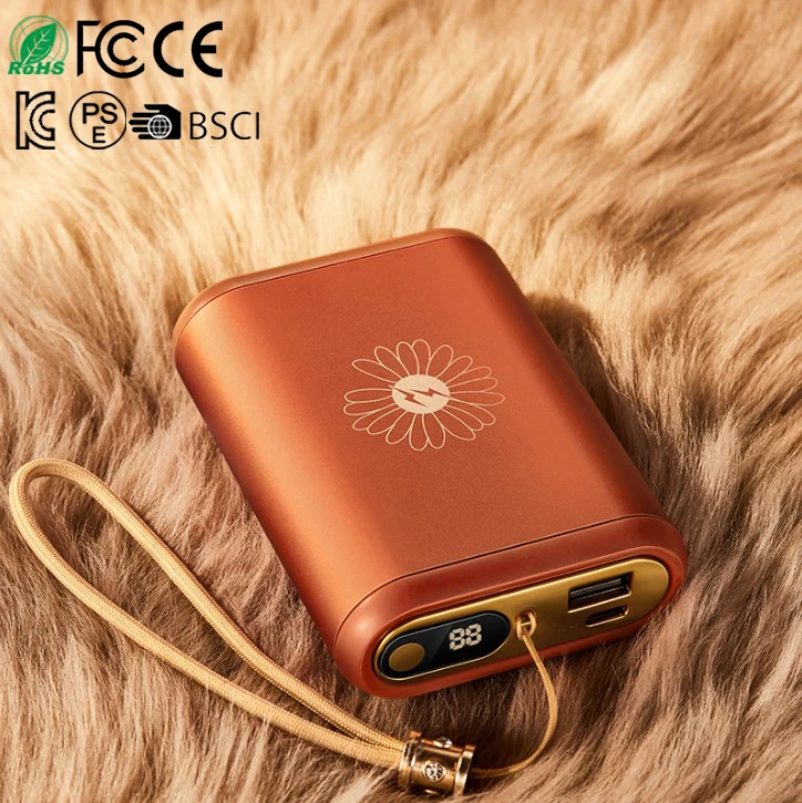 Rechargeable Electric Mini 10000mAh Portable USB Hand Warmer Power Bank OEM Factory