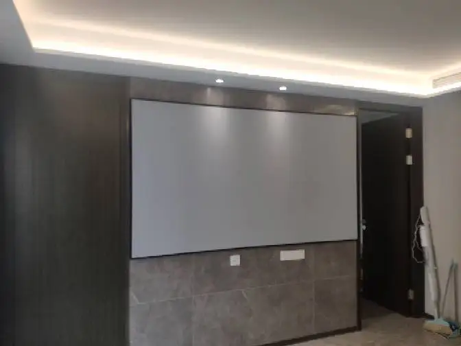 New Listing High Quality 100 Inch 16:9 Wall Frame PVC White soft Narrow border 1.2 cm Fixed Frame Projector Projection Screens