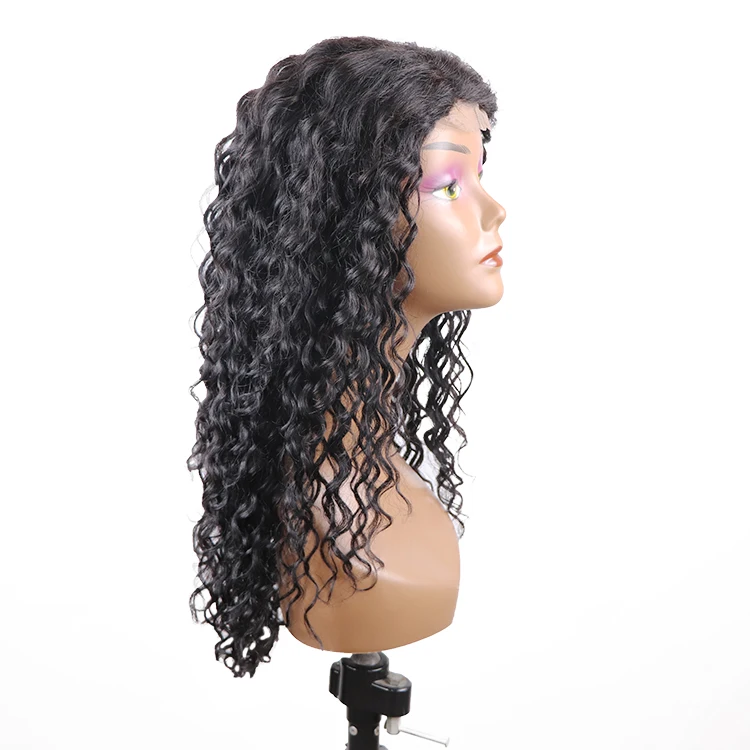 
Оптовая продажа, 100 человеческие волосы Remy, накладные волосы, кудрявые бразильские волосы, натуральные черные 4x4, передние парики на сетке, китайские поставщики натуральных волос 