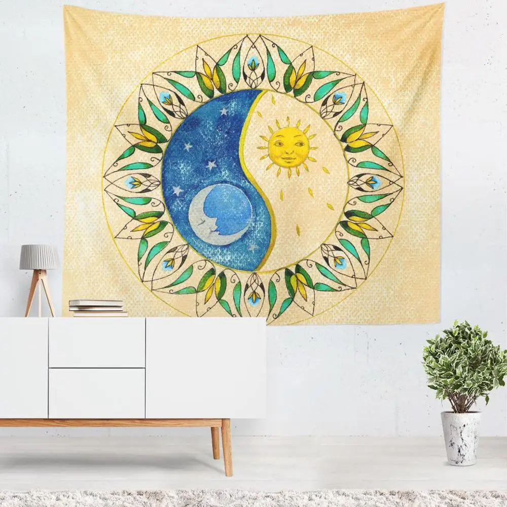 amazon custom made Star Moon Tarot Tapestry 3D Printed Custom Tapestry Wall Hangings