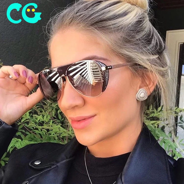 Retro Punk Thick Edge Sun Glasses Europe And America round Frame Men Sunglasses Cross Border Diamond Sun Glasses Wholesale