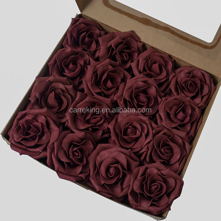 flower for Amazon Hot Sale made of a soft high quality foam for rose flower artificial flower for home decor