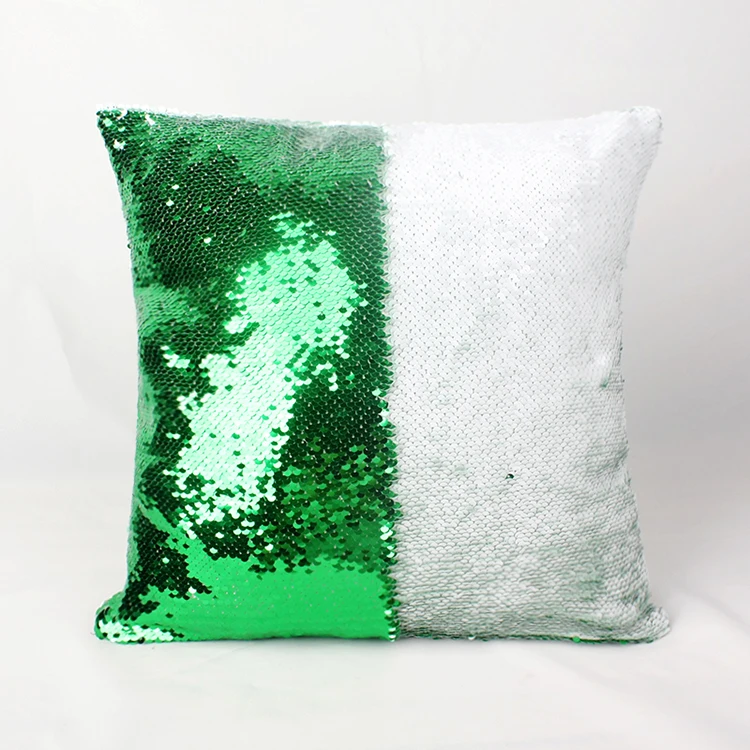 Home Decoration Sublimation Pillow Case Blank Print Magic Two Sided Sequin Custom Cushion Pillow Cover