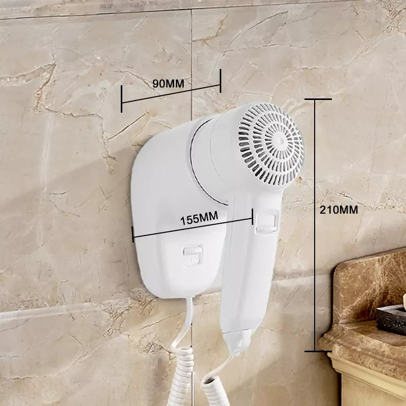 KooFex Factory Wholesale Hotel Hair Dryer 1300W Wall Mounted Bathroom Hair Brow Dryer