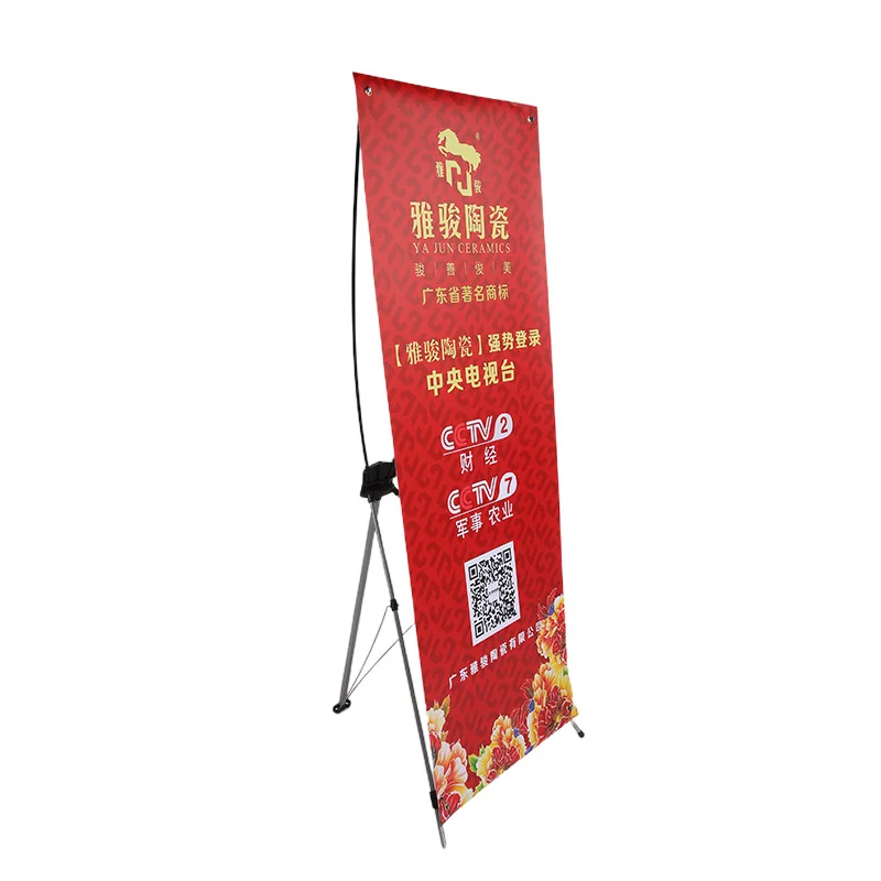 Economic Outdoor Aluminum Material X Stand Display Banner for Advertising Post