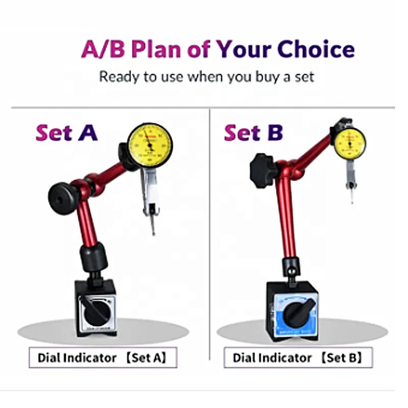 Universal Dial Indicator Magnetic Base Holder Dial Test Indicator Set High Precision Engraving Dial Indicator Measuring Tools