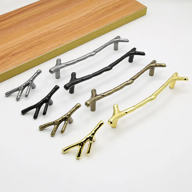 Modern Tree Branch Furniture Handle size 96mm 128mm hardware popular high quality door handles kitchen cabinet handle