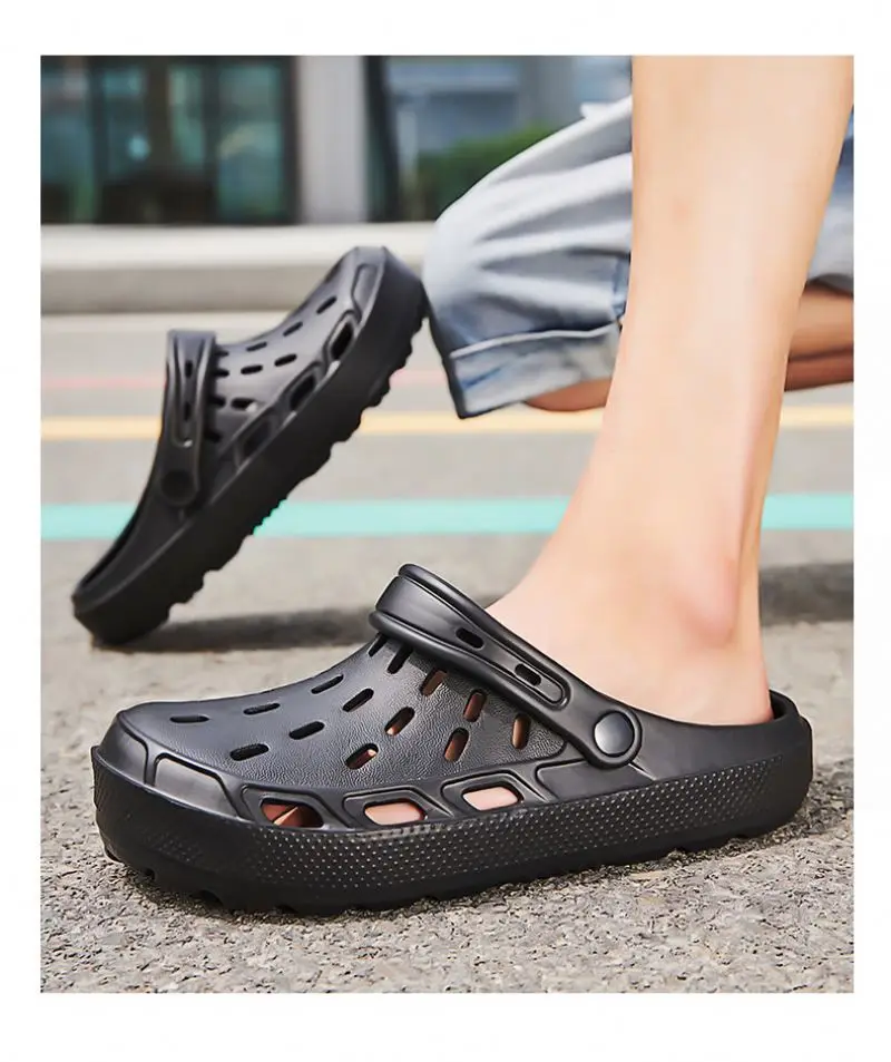 2024 Summer Popular EVA garden Shoes men With PVC Slipper sandals garden shoes unisex comfortable can decorate shoes charms