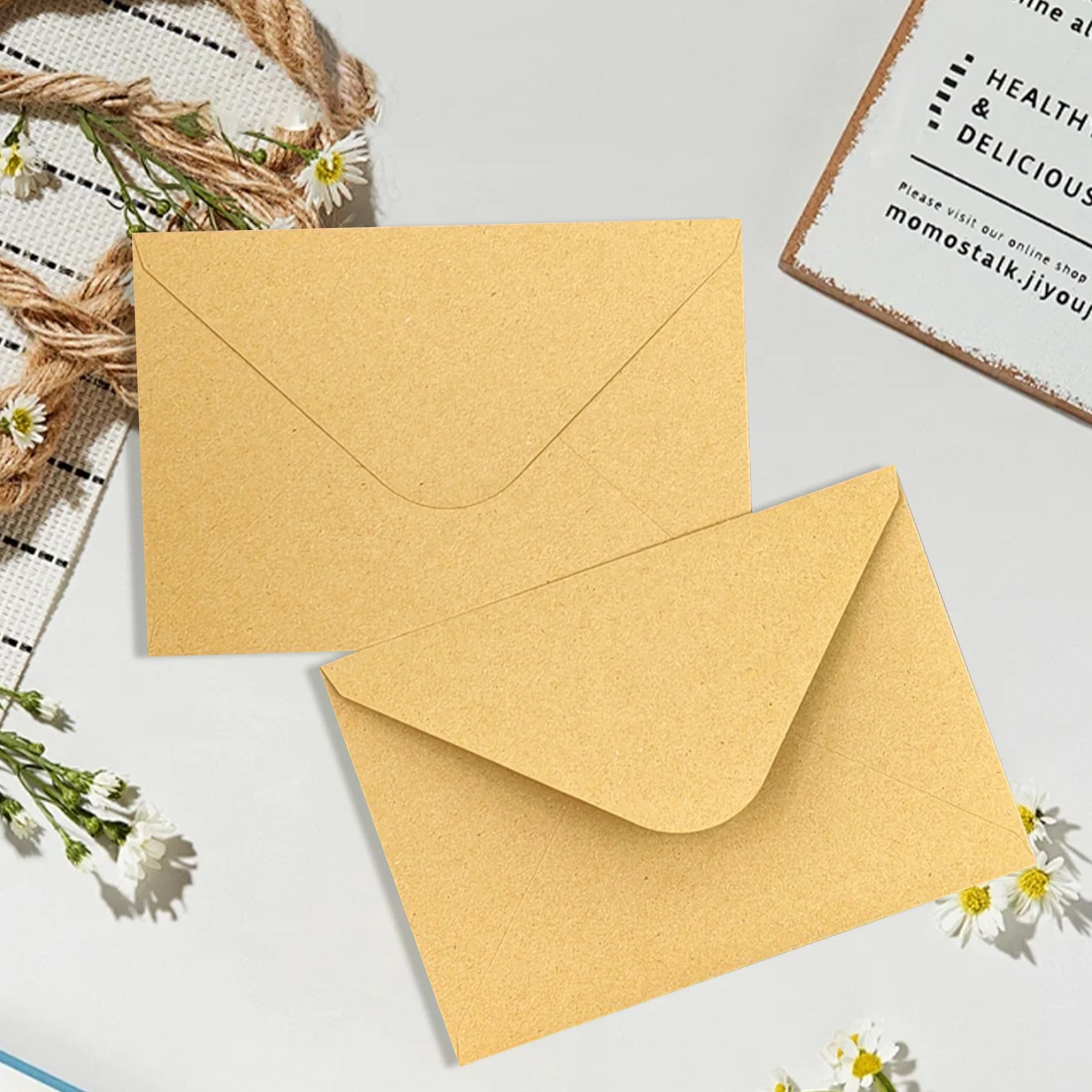 Customized 11x16cm Brown Kraft Paper Recycled Envelopes Thank You Card Envelope with Your Own Logo Letter Premium Envelope