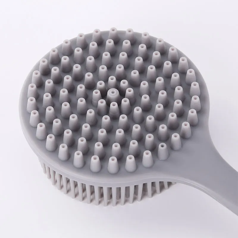 wanmei Salon silica gel scrub set is soft and does not hurt the skin soft close skin for shampoo bath brush