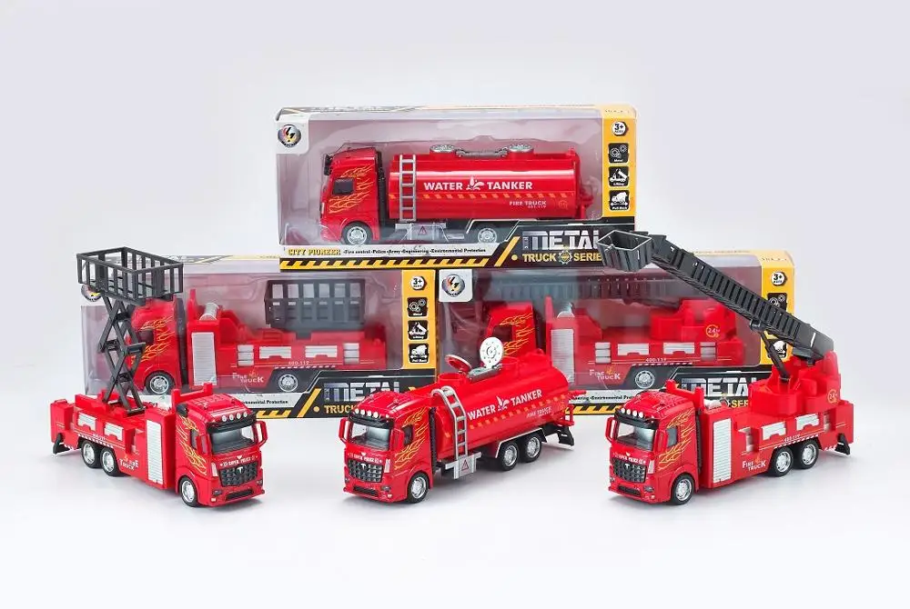 Fire truck toy series diecast model car simulation metal fire engine truck toy