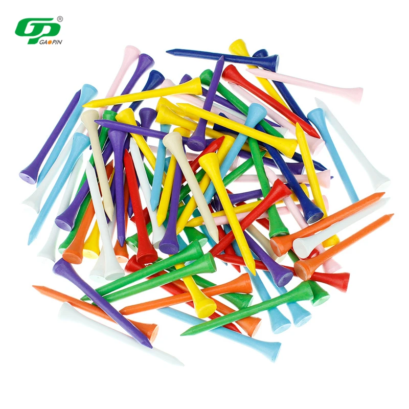 Factory Wholesale Custom Wood Golf Tees Durable Natural Biodegradable Material Bamboo Golf Tees Bamboo Wood Golf Ball Tee