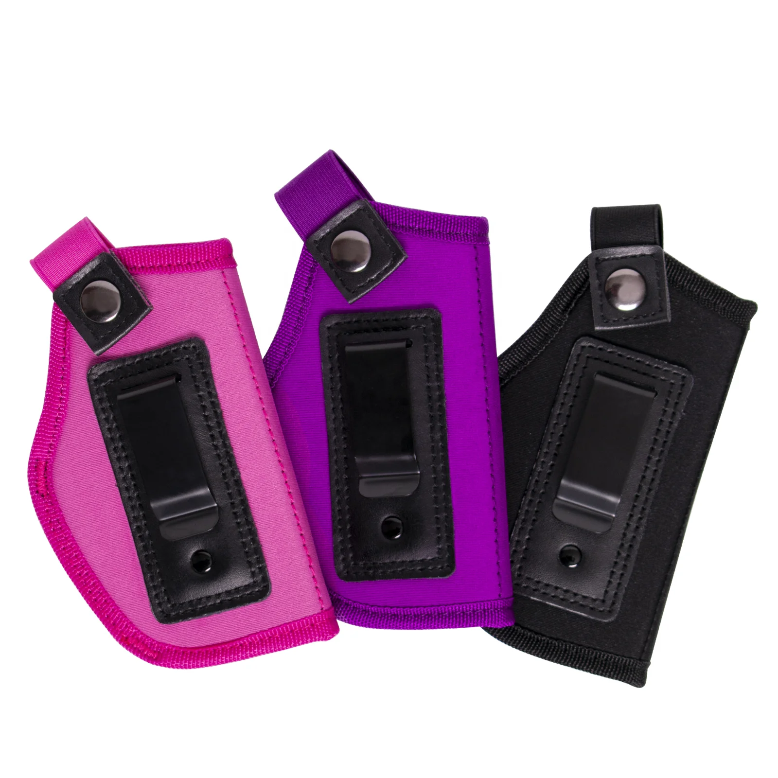 Wholesale nylon concealed minimalist pink purple black tactical women gun holster