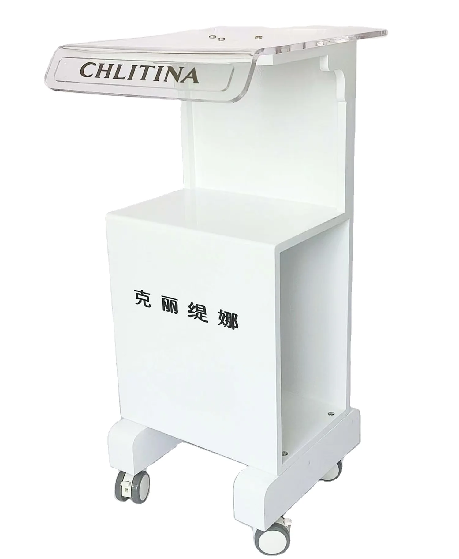 High Quality Wood Beauty Salon Trolley Cheap Salon Equipment Trolley Beauty Machine Beauty Salon Auxiliary Trolley with Wheels