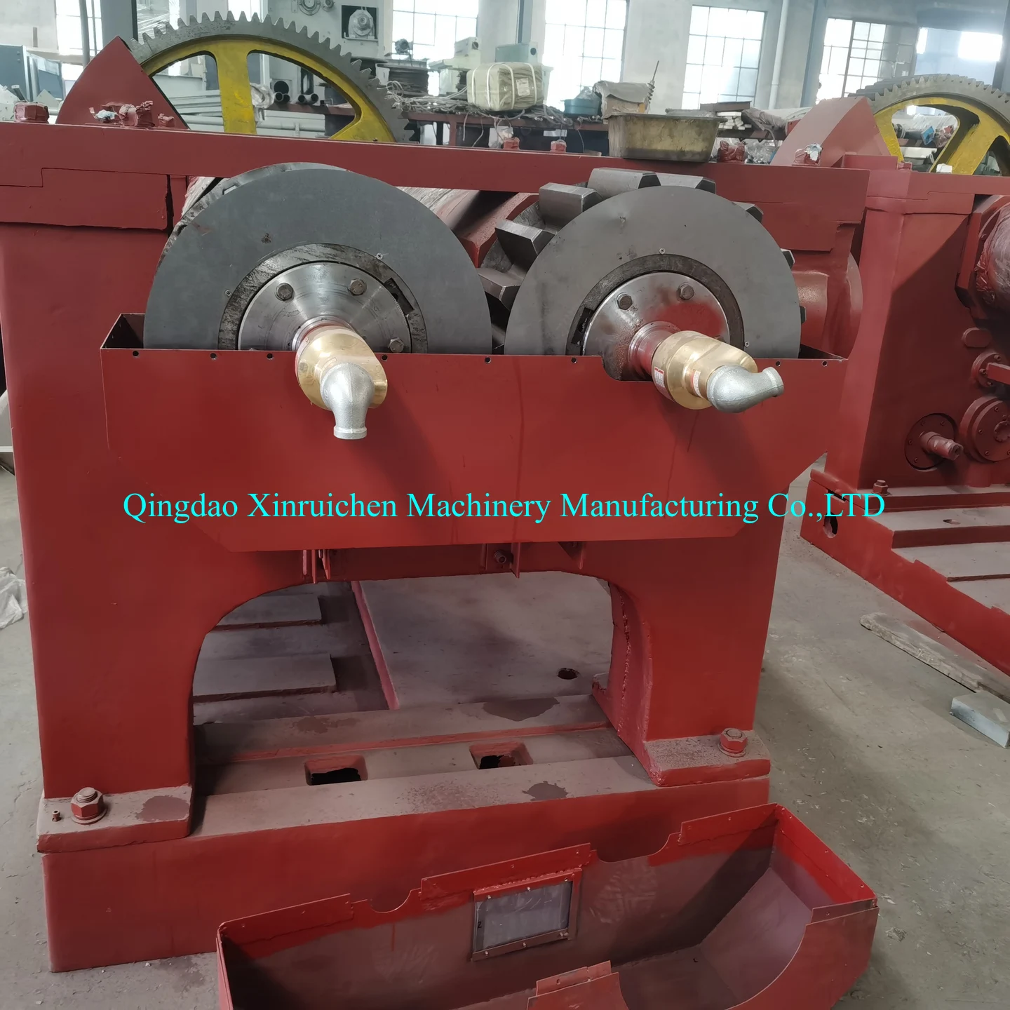 XK400 Rubber and Plastic Mixing Mill Machine Motor Under Rollers