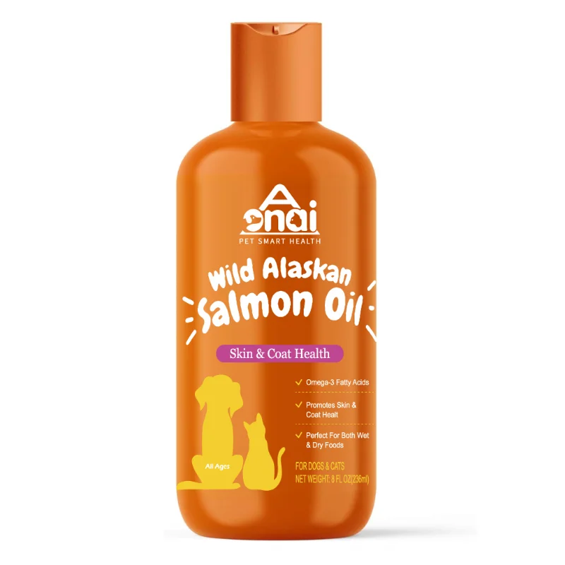 Salmon Oil Fish Oil Omega 3 EPA DHA Liquid Food Supplement for Pets Healthy Skin & Coat Tuna Flavor Health Care for Dogs & Cats