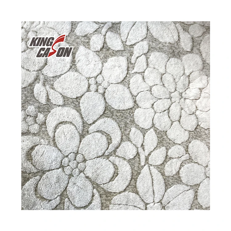 Kingcason China Factory 100%Poly Cutting Back Printing Long Pile Plush Rabbit Faux Fur Fleece Fabric For Jacket Garment Blanket