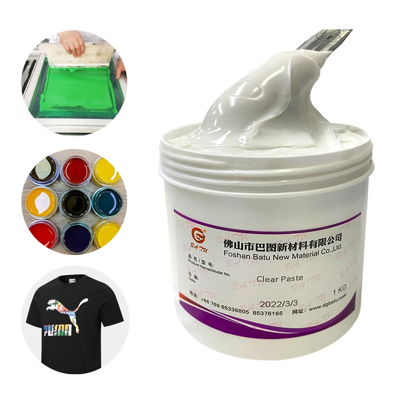 Eco-friendly Water Base Rubber paste High Elastic Ink for Garment Printing