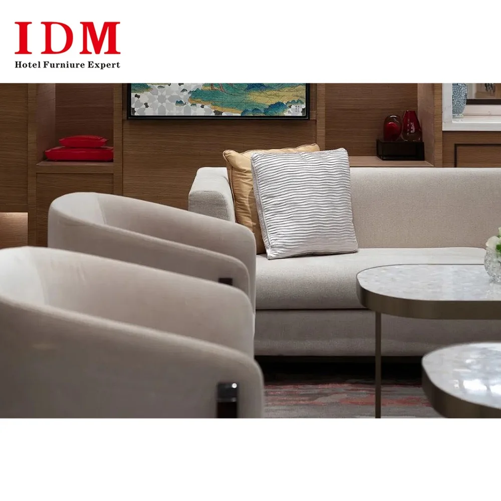 China Foshan Modern Hotel Interior Design Furniture IDM-B017 Hotel Furniture Bedroom Sets