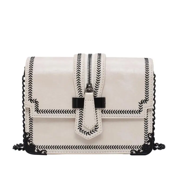 New Fashion Lady Leather Crossbody Bag Mini Ladies Purse Women Handbags Bolsas Dama Metal Chain Messenger Small Bag