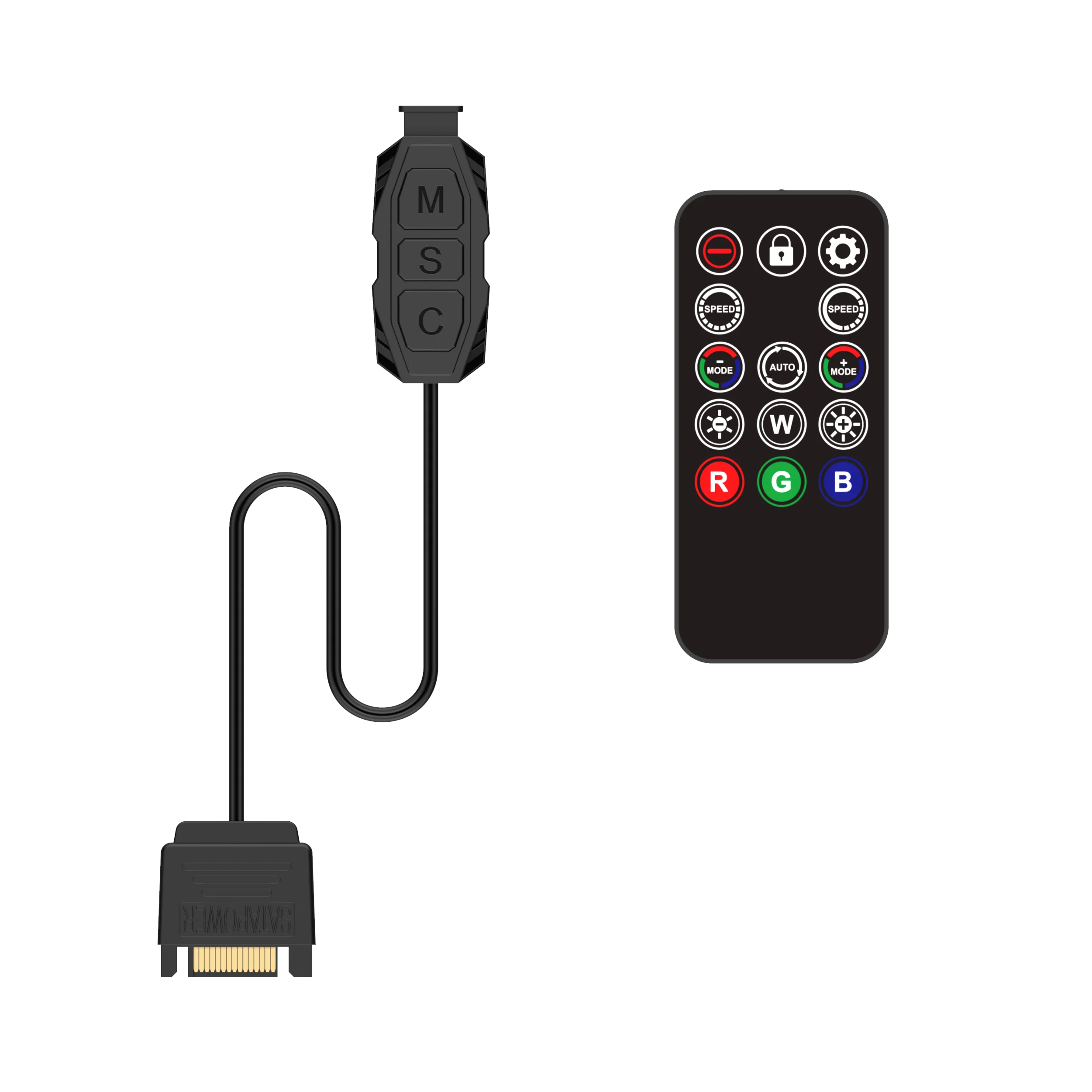 SATA Mini 5V-3PIN / 12V-4PIN ARGB Controller RF remote control lil heatstick chassis fan light LED Controller Computer fans ARGB