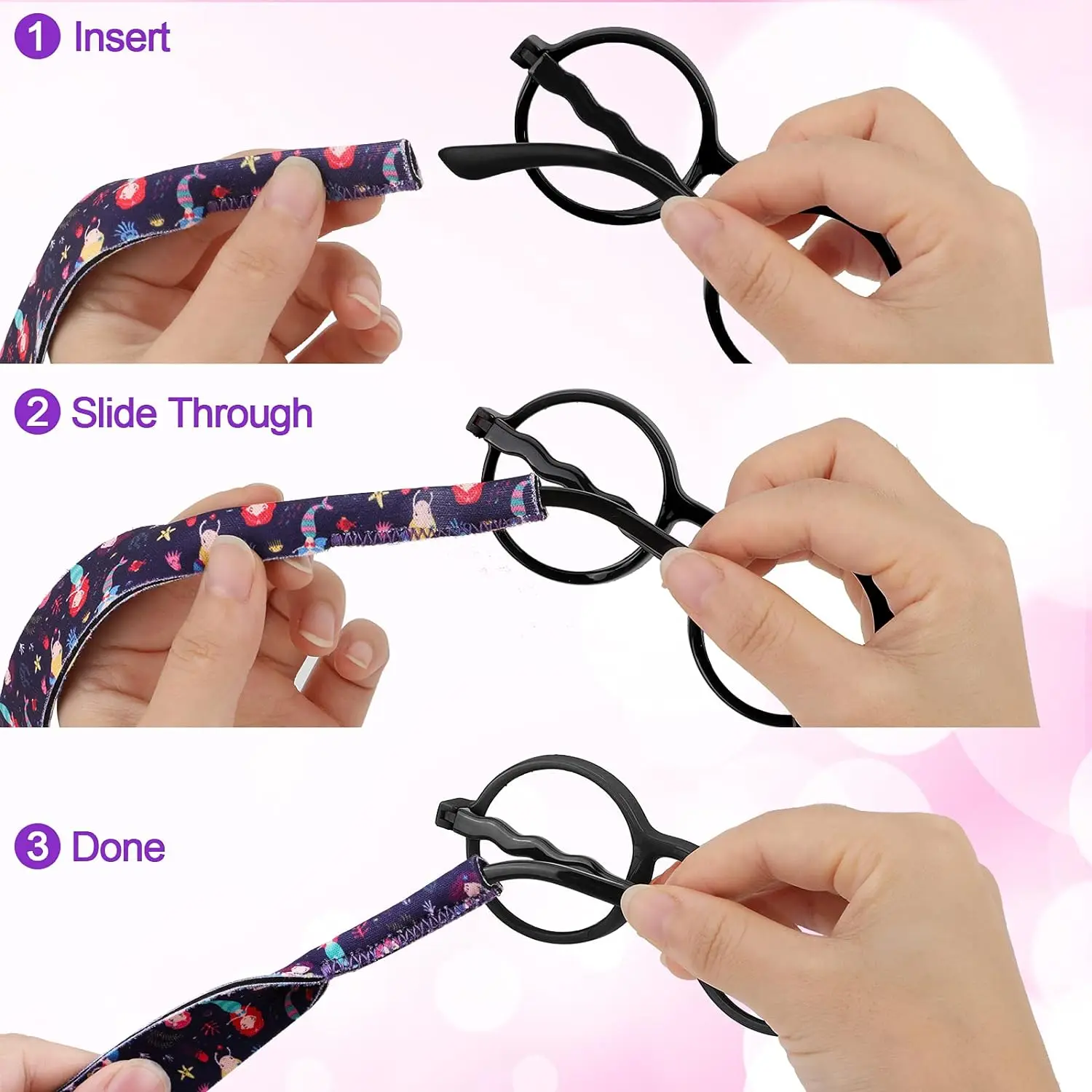 BSBH Multiple Custom Printed Neoprene Floating Sunglasses Lanyard Water Sports Neck Strap Soft & Durable Holder Lanyard Unisex