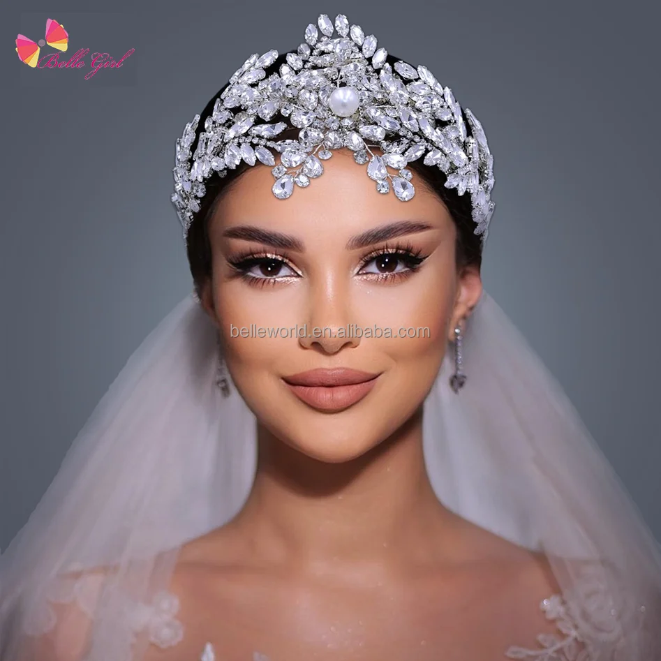BELLEWORLD Luxury Rhinestone Bridal Hair Comb for wedding hair Accessory Crystal Hair pieces bow bridal accessories for wedding