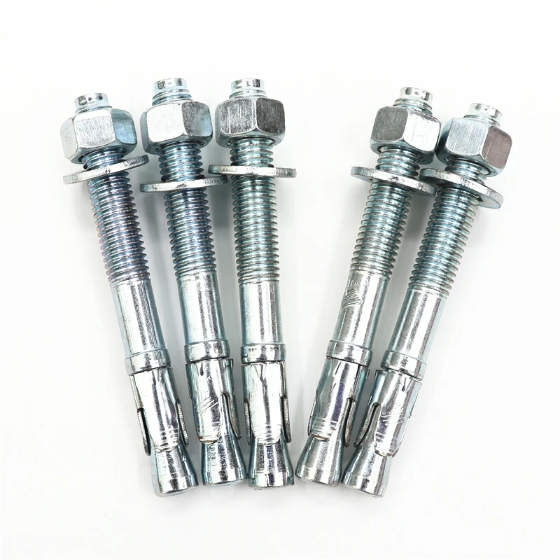 Factory direct white zinc M6 wedge anchor bolt carbon Steel Fastener Bolt Wedge Anchor for building