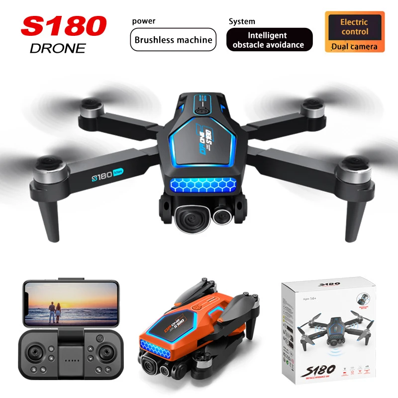 Three Cameras Professional Aerial Photography Drone Obstacle Avoidance Helicopter Remote Control Quadcopter
