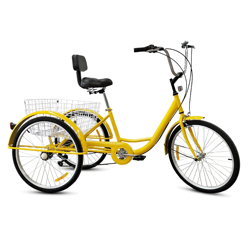 In stock supply human tricycle elderly pedal tri-wheel bike elderly recreational vehicle variable speed tricycle