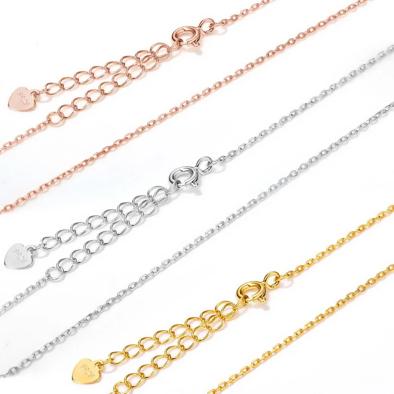 2020 factory necklace 925 sterling silver chains 40+5cm length wholesale silver necklace
