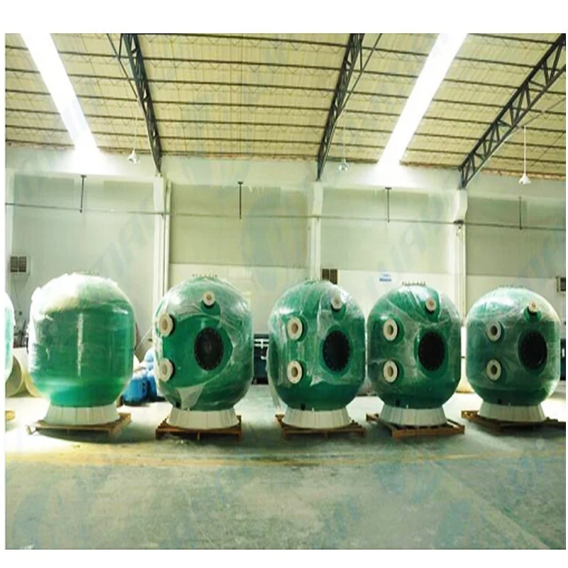 Commercial side mount swimming pool silica sand filter