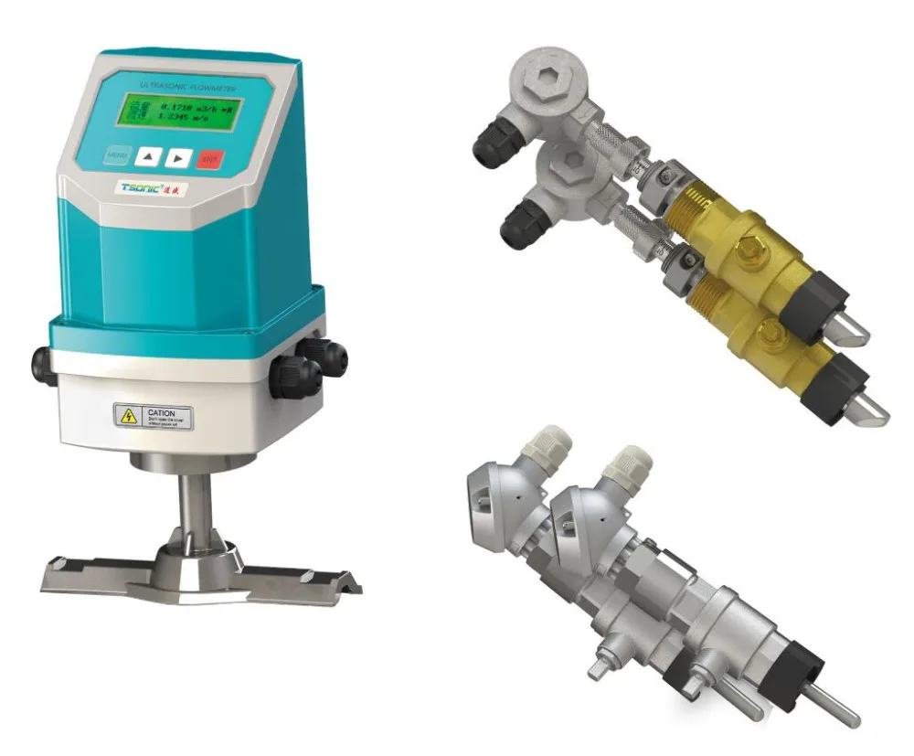TSONIC TUF-2000F wholesale price fixed integrated insertion probe rod outdoor ultrasonic thermal flowmeter