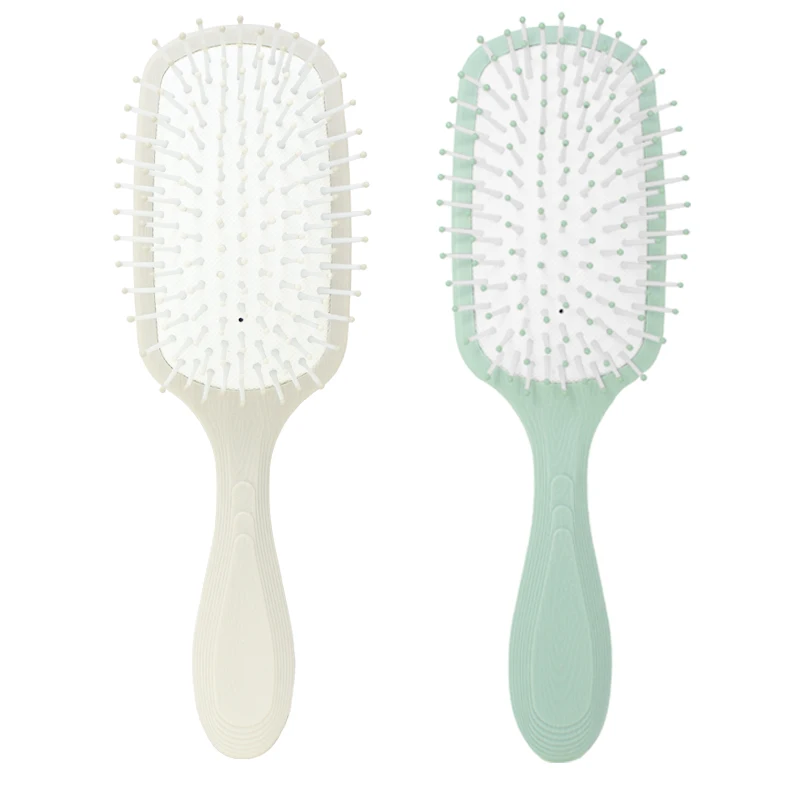 Trending products square air cushion hairbrush soft nylon teeth scalp massage dry wet airbag hair brush with non-slip handle
