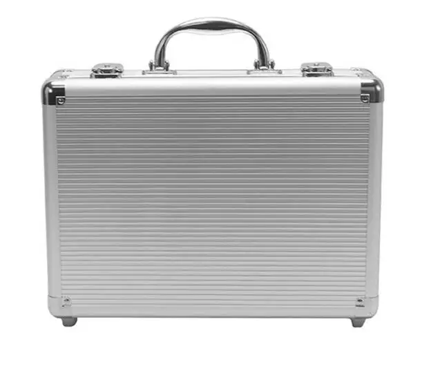 Aluminum Hard Foam Black Briefcase ToolBox Aluminum Carrying Case with wheels