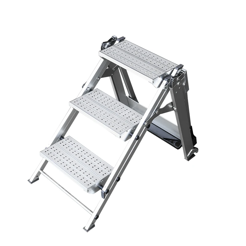 Folding 3-Step Platform Ladder Stools Step Stool Heavy Duty with Handrail Professional Steps
