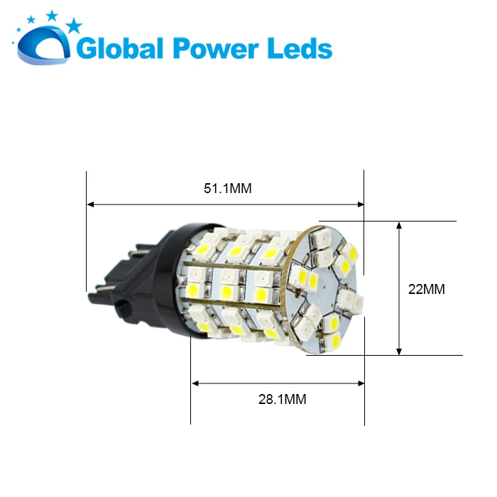 
China wholesale price 3157 P27 60smd high brightness dual color auto led tail light brake light bulbs led 12V 