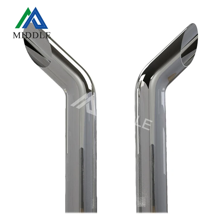 Hot Sale Popular Semi Truck Chrome 10' Curved Top Truck Stack Stainless Steel Exhaust Pipe For Freightliner Cascadia Kenworth