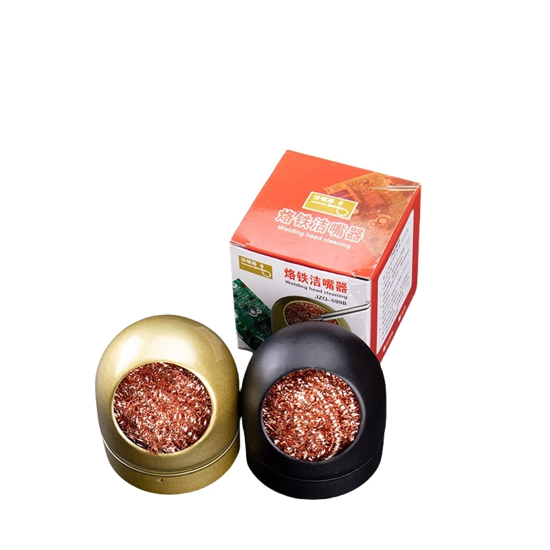 Hot Sale soldering iron cleaner Wire With Stand Set Welding head Solder Iron Tip Cleaner Cleaning Steel