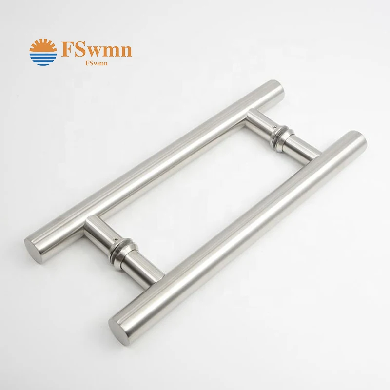 American hot sale O-type high-end room stainless steel 304 H-type sliding  shower screen glass door handle