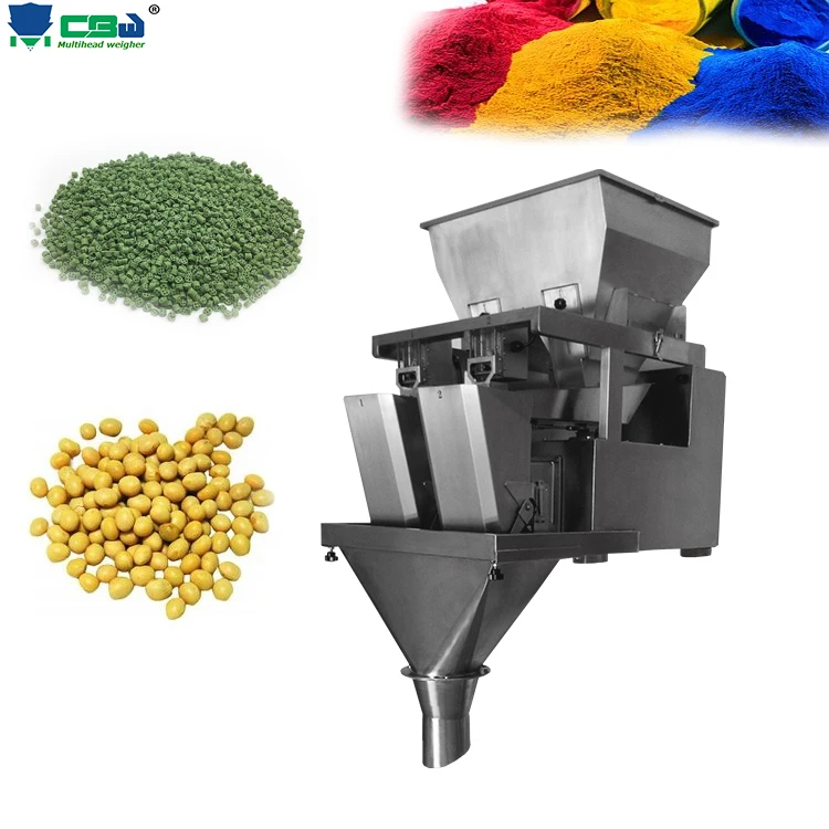 Automatic Small Dual Lane Double Head Linear Weigher Combination For Powder Grains Tea