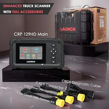 Launch CRP129 HD 24 В сверхмощный инструмент для сканирования грузовиков расширитель элитной дизельной техники считыватель кодов коммерческих автомобилей сканер OBD2