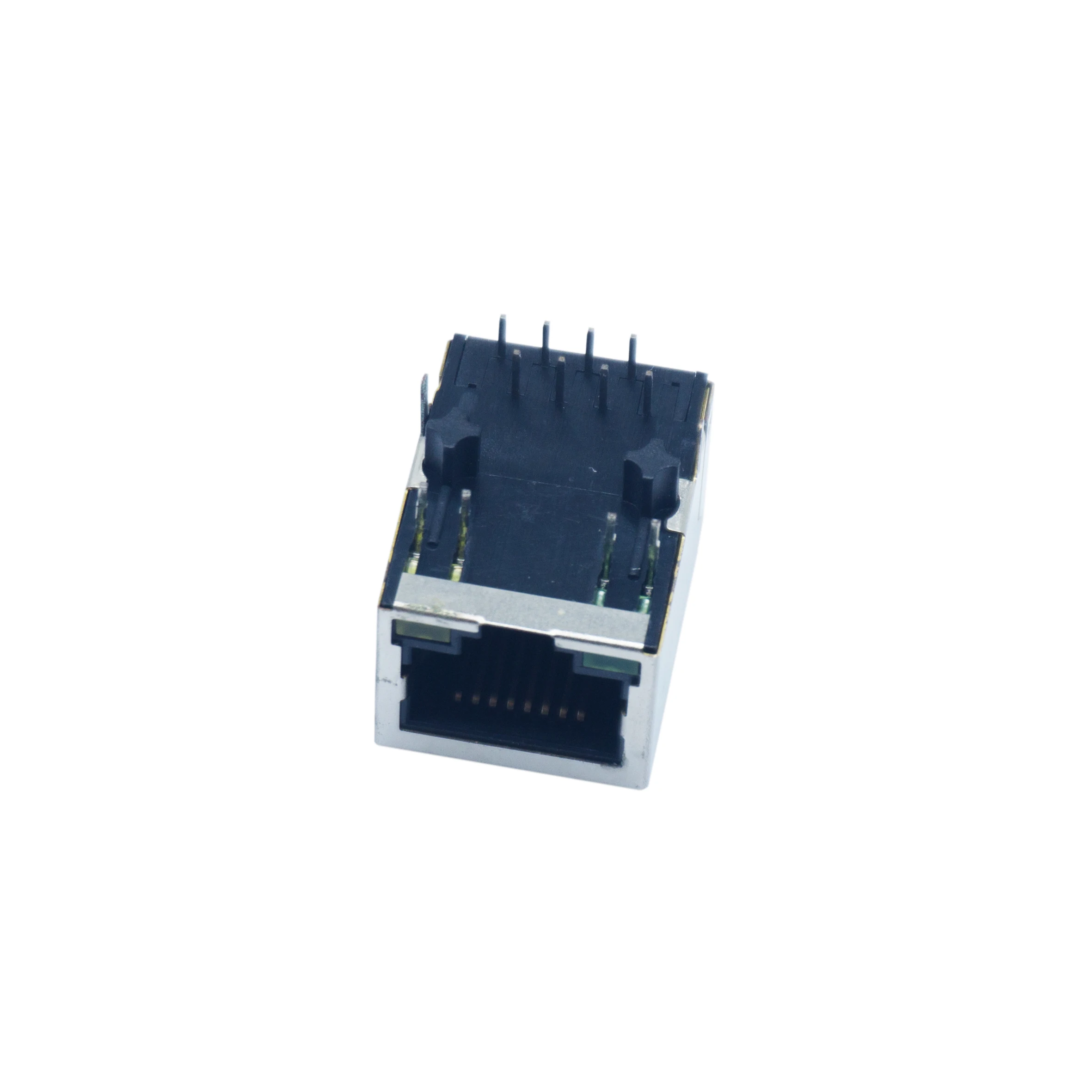 Modular Plug Ethernet Jack Tab Down with LED 100M 8pin Transformer and RJ45 Connector
