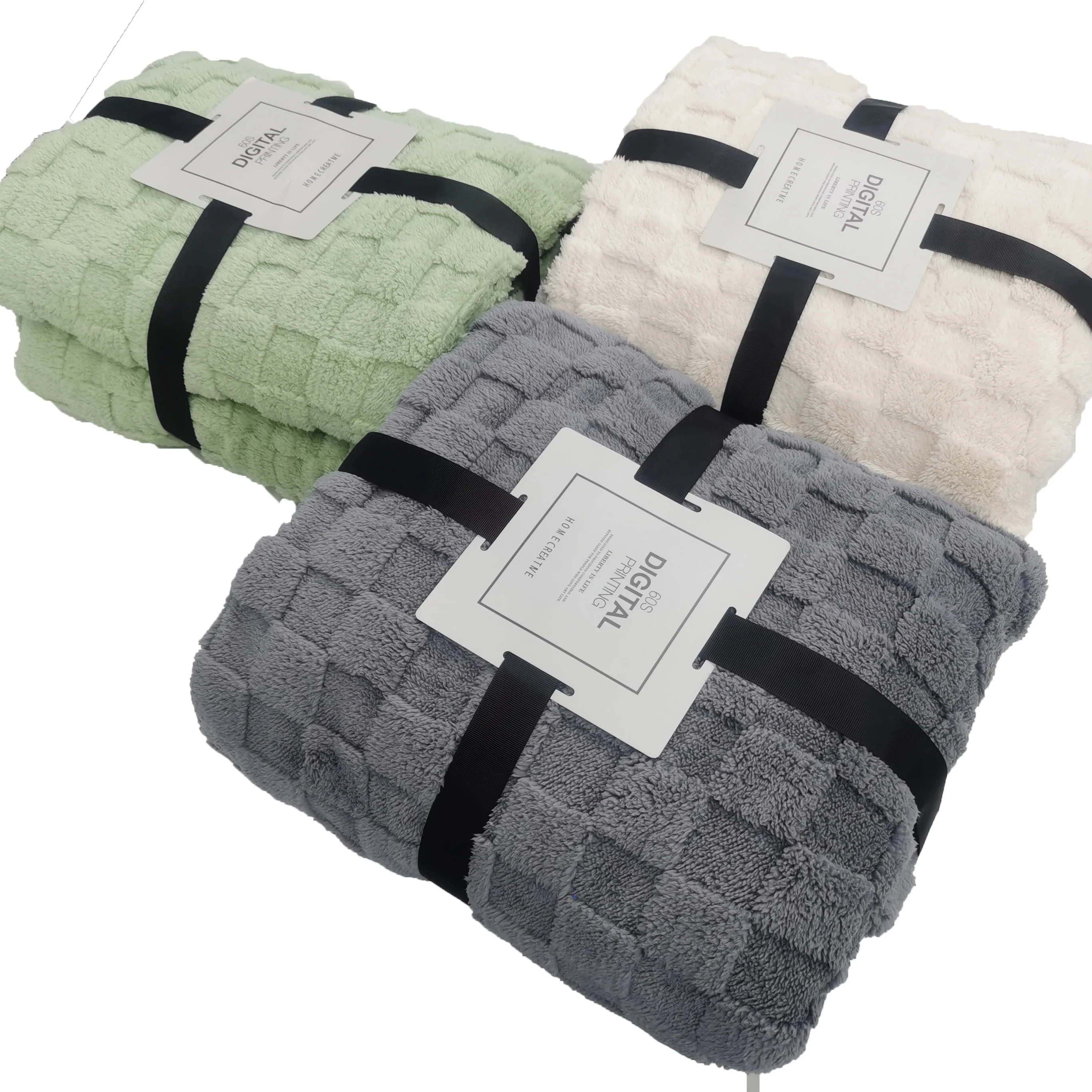 Custom Flannel Fleece Blanket & Throw Paid Fluffy Cozy Blanket For Winter Warm King Size Couch Bed Blanket