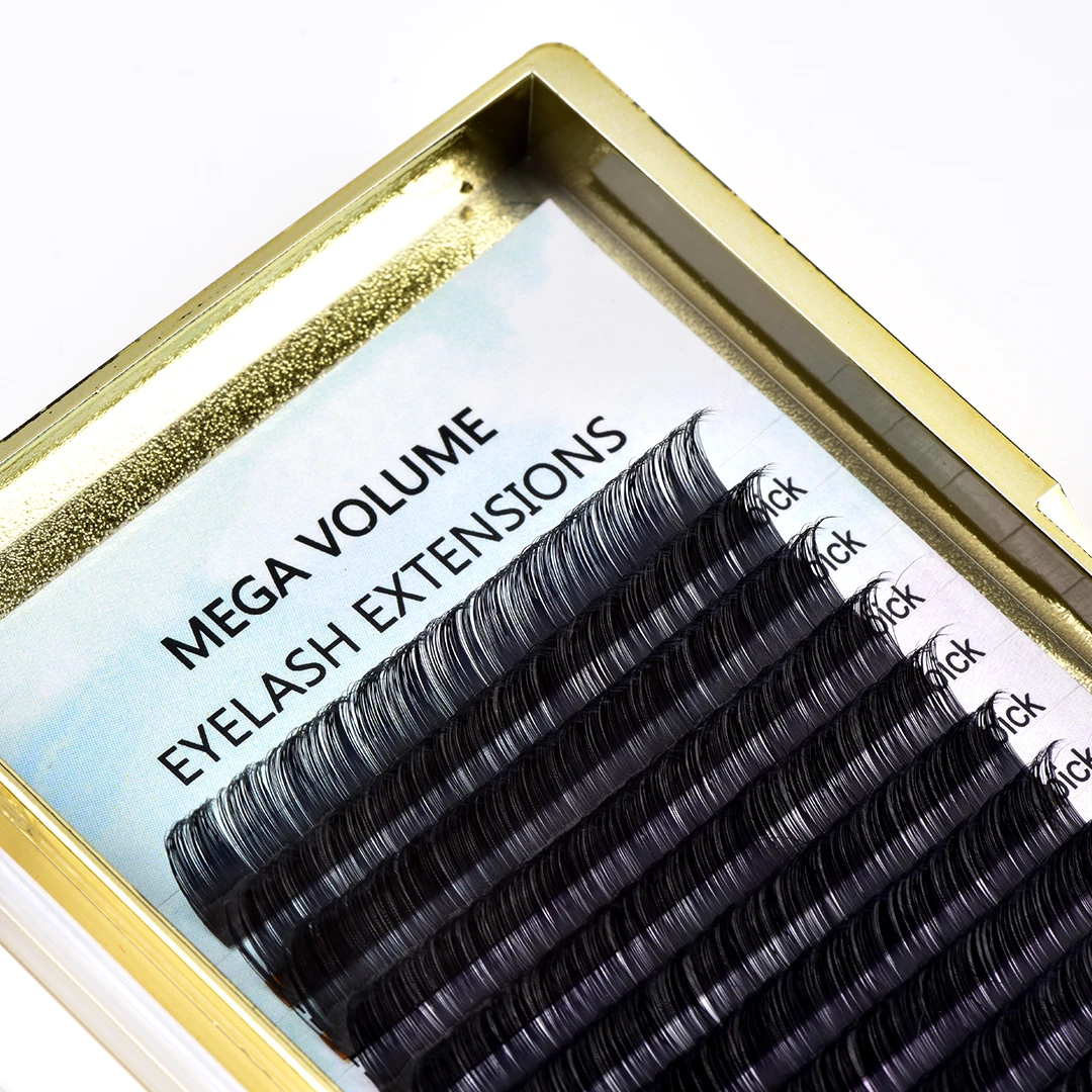 New synthetic fiber silk mink eyelash trays 0.03 Russian eyelash extensions customize private label