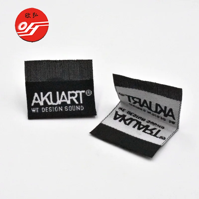 Direct factory woven label for clothing polyester woven label customize woven labels